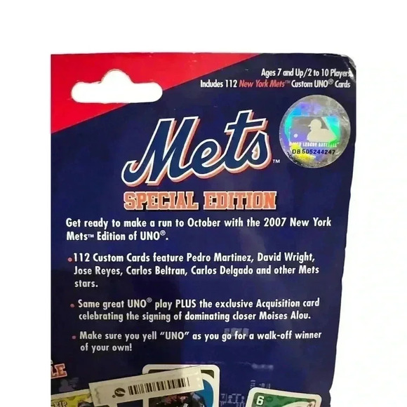 2007 New York Mets Special Edition UNO Card Game MLB Baseball 7+ Vintage - Picture 5 of 5